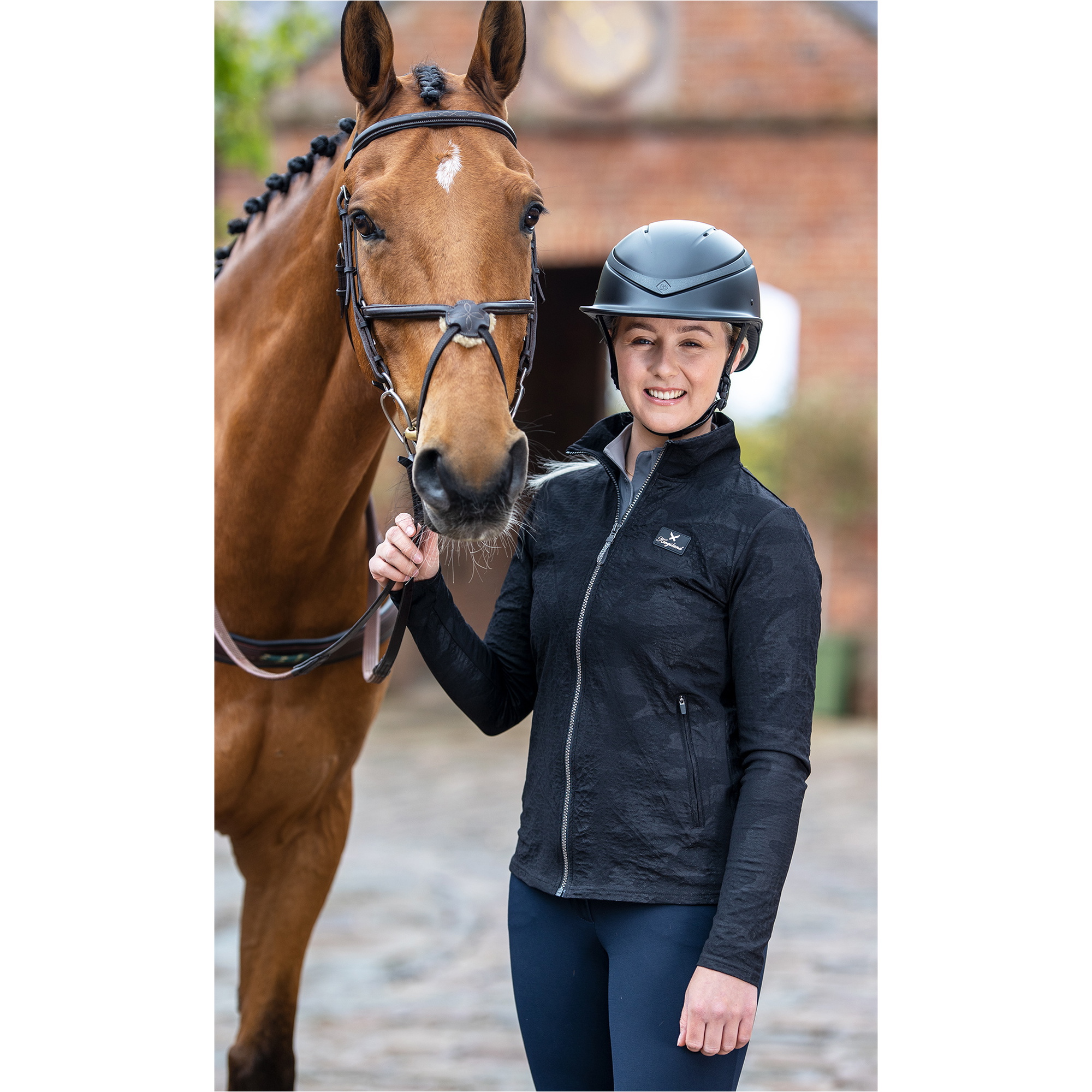 Charles Owen Luna Wide Peak Helmet & Free Headband LUNAWPNMNG - Navy Matt / Navy Gloss